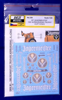 Reji Model 339 BMW M1 Jagermeister 1982 Nurburgring Trophy 1/24