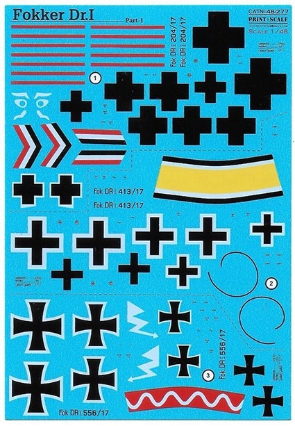 Print Scale 48277 Fokker Dr. I Part 1 1/48