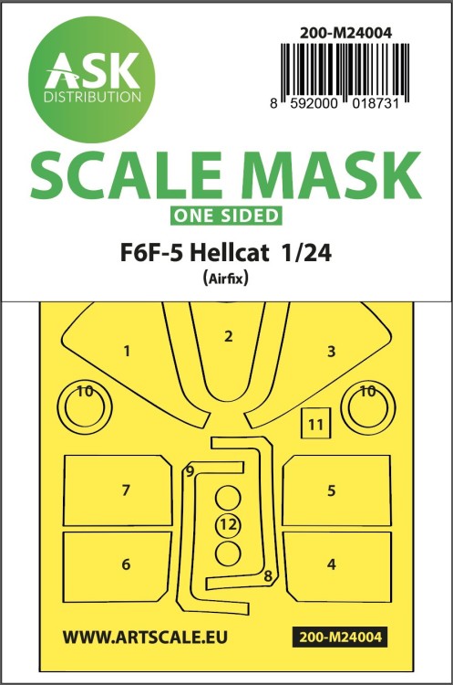 Art Scale 200-M24004 Grumman F6F-5 Hellcat one-sided express masks 1/24
