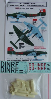 Kora Model CSD7267 Ju-87D (V-21) Ski - Conversion set &amp; decal 1/72