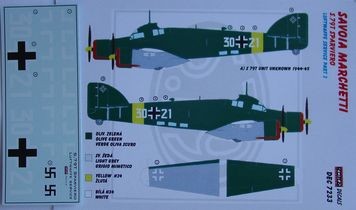 Kora Model DEC7233 S.79T Sparviero II.(Luftwaffe Service) декали декали 1/72