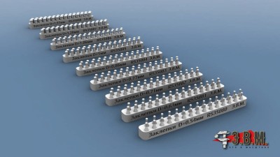 ЭВМ RS35082 Заклепка с полусферической головкой D = 0,71 мм 1/35