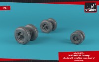 Armory ARAW48334 Bell-Boeing V-22/MV-22 Osprey wheels with weighted tires/tyres type "a" 1/48