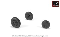 Armory ARAW72054 Mikoyan MiG-15bis Fagot (late) / MiG-17 Fresco wheels with weighted tires/tyres 1/72