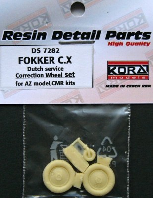 Kora Model DS7282 Fokker C.X Dutch - Correction wheel set 1/72