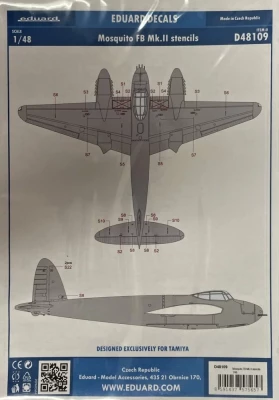 Eduard D48109 Decals Mosquito FB Mk.II stencils (TAM) 1/48