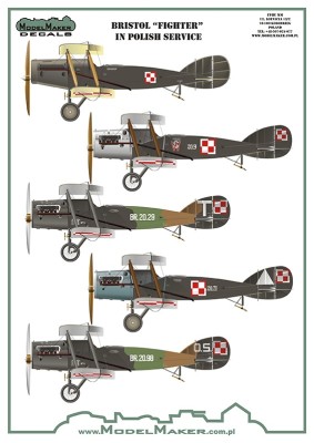 Model Maker Decals D48094 Bristol Fighter F.2B in Polish service 1/48