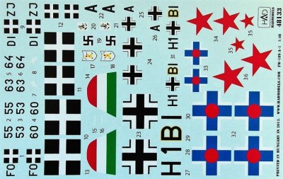 HAD 48133 Decal FW-189 A-1 (Slovakia, Russia,Germany) 1/48