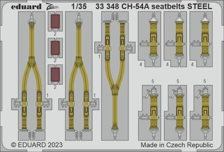 Eduard 33348 CH-54A seatbelts STEEL (ICM) 1/35