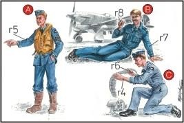 CMK F72041 RAF Mechanics (2 fig. ) And Pilot WW II 1/72