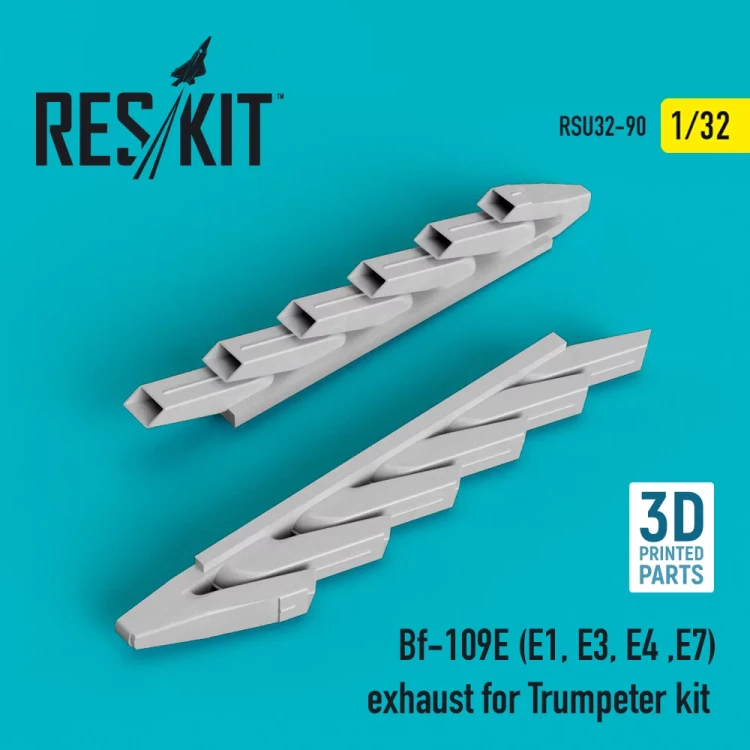 Reskit RSU32-090 Bf-109E (E1,E3,E4,E7) exhaust (TRUMP) 1/32