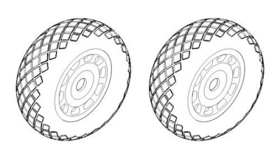 CMK Q48179 P-51D Mustang Wheels Diamond Tread Pattern 1/48