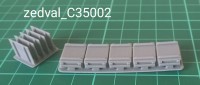 Zedval С35002 Фундаментные блоки ФБС 12,6,6 (10 шт) гипс 1/35