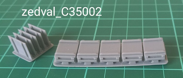 Zedval С35002 Фундаментные блоки ФБС 12,6,6 (10 шт) гипс 1/35