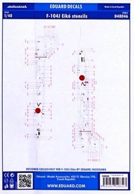 Eduard D48046 1/48 Decals F-104J Eiko stencils (EDU/HAS)