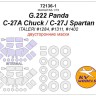KV Models 72136-1 G.222 Panda / C-27A Chuck / C-27J Spartan (ITALERI #1284, #1311, #1402) - двусторонние маски + маски на диски и колеса ITALERI EU 1/72