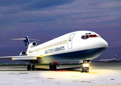 Mach 2 GP111BA Boeing 727-200 British Airways 1/72