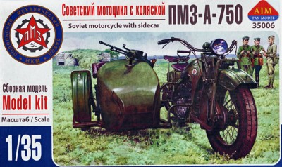 AIM Fan Model 35006 Мотоцикл ПМЗ-А-750 с коляской 1/35