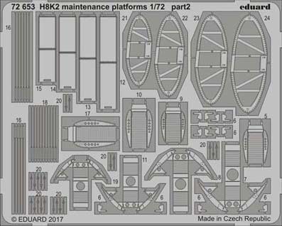 Eduard 72653 H8K2 maintenance platforms 1/72