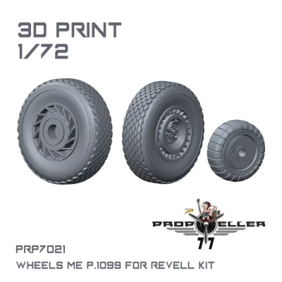 77 Propeller 77PRP-7021 Me P.1099 Wheels (REV) 1/72