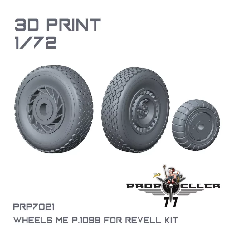 77 Propeller 77PRP-7021 Me P.1099 Wheels (REV) 1/72