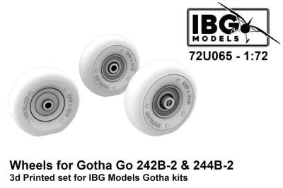 IBG U7265 Wheels for Go 242B-2 &amp; 244B-2 (3D-Printed) 1/72