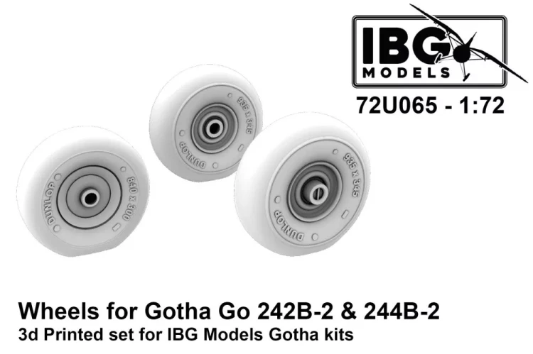IBG U7265 Wheels for Go 242B-2 & 244B-2 (3D-Printed) 1/72