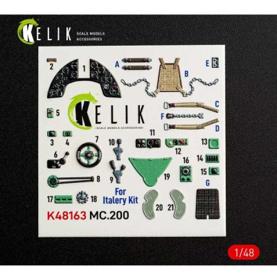 Reskit K48163 MC.200 - interior 3D (ITAL) 1/48