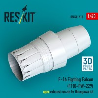 Reskit RSU48-618 F-16 Fight.Falcon (F100-PW-229) exh.noz.(HAS) 1/48