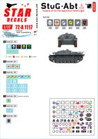 Star Decals 72-A1117 Sturmgeschutz/StuG-Abt #2Generic insignia and unit markings for the SturmgeschГѓВ»tz units.Sturmgeschutz/StuG-Abt 192, Sturmgeschutz/StuG-Abt 201, Sturmgeschutz/StuG-Abt 202, Sturmgeschutz/StuG-Abt 244,and Sturmgeschutz/StuG-Abt 245 1