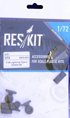 Reskit RS72-0221 P-38 Lightning Type 2 - wheels (ACAD,AIRF) 1/72