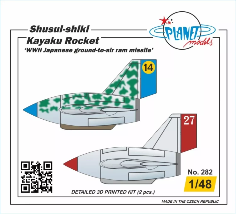 Planet Model PLT282 Shusui-shiki Kayaku Rocket WWII (2 pcs.) 1/48
