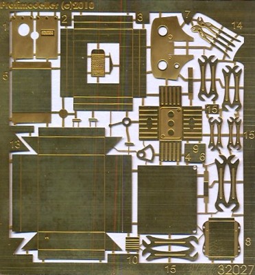 Profimodeller PFM-32026 1/32 TUG tractor parts (TRUMP)