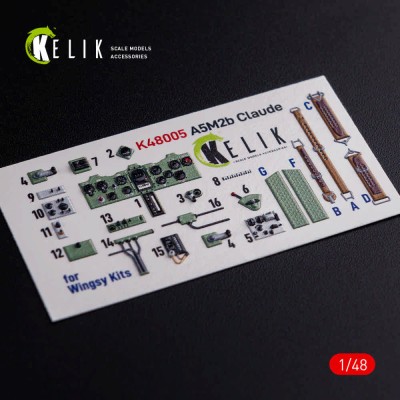 Reskit K48005 A5M2B Claude interior 3D decals (WINGSY) 1/48