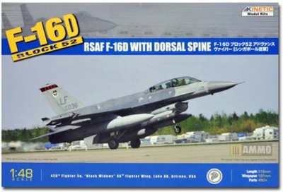 Kinetic K48007 RSAF F-16D Block 52 with dorsal spine 1/48
