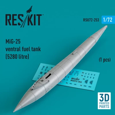 Reskit RSU72253 MiG-25 ventral fuel tank - 5280 litre (1 pc.) 1/72