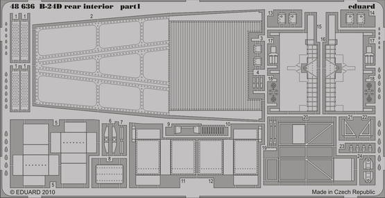 Eduard 48636 B-24D rear interior Revell/Monogram