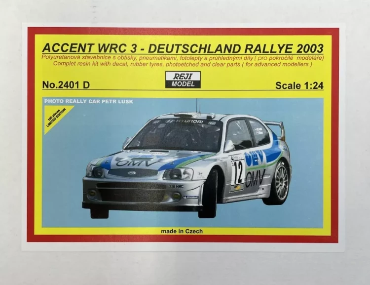 Reji Model 2401D Hyundai Accent WRC 3 Deuts.Rallye 2003, No.12 1/24