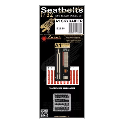 HGW 132638 Seatbelts A1 Skyraider (laser) 1/32