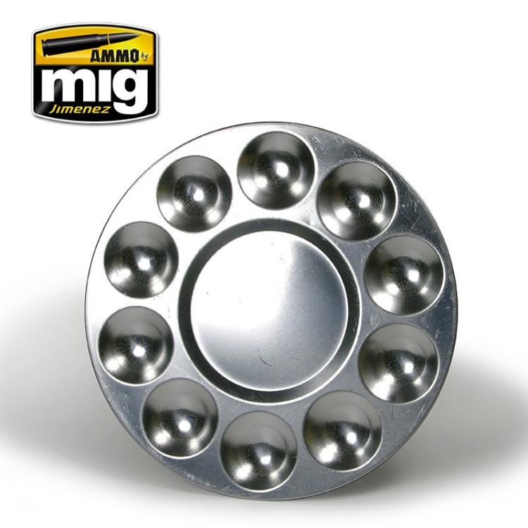 Ammo Mig 8009 Алюминевая палитра 10 ячеек