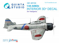 Quinta studio QD48102 A6M2 (для модели Hasegawa) 3D Декаль интерьера кабины 1/48