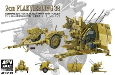 AFV Club AF35149 4X2cm Flakvierling 38 with trailer 1/35