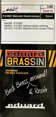 Eduard 644279 BRASSIN P-51B/C Malcolm Hood canopy looKplus 1/48