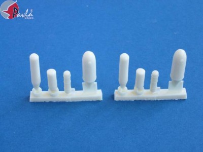 Pavla Models W72-39 Things under wings for RAF aircraft, Napalm bomb 45 gall, SCI Mk Canister, CLE Mk.II, Supply dropper, 500 lb Mk.2 smoke bomb 1:72