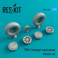 Reskit RS72-0230 TBM-3 Avenger Land based wheels (ACAD/HAS) 1/72