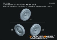 Voyager Model PR35123 WWII German Sd.Kfz.250 /Sd.Kfz.10 Continental Standar Wheels Pattern (For All) 1/35