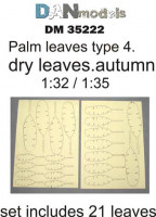 Dan Models 35222 пальмовые листья желтые, сухие набор №4 1/35