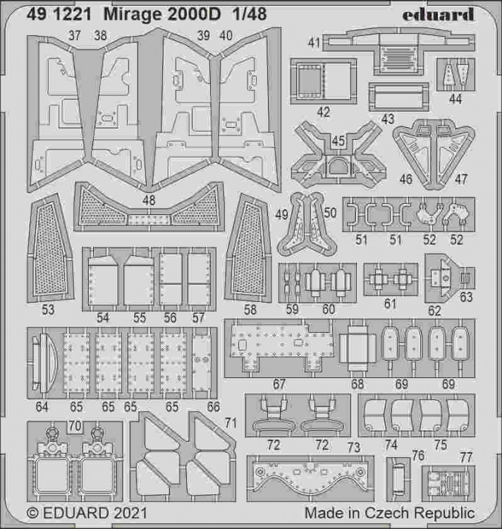Eduard 491221 SET Mirage 2000D (KIN) 1/48