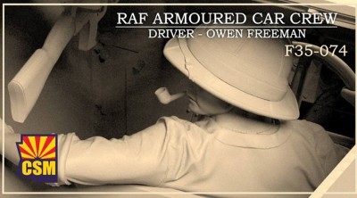 Copper State Models F35-074 Фигура, Водитель экипажа бронеавтомобиля Королевских ВВС — Оуэн Фримен 1/35