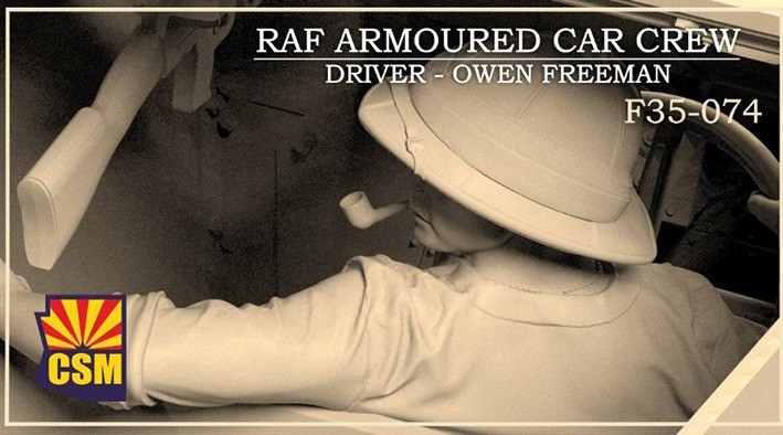 Copper State Models F35-074 Фигура, Водитель экипажа бронеавтомобиля Королевских ВВС — Оуэн Фримен 1/35